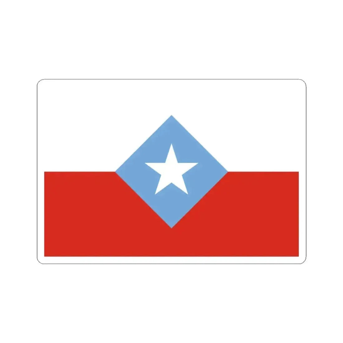 Bandera de Chile Centrada (Chile) STICKER Vinyl Kiss-Cut Decal 3 Inch White - The Sticker Space