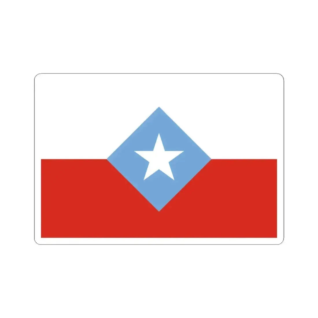 Bandera de Chile Centrada (Chile) STICKER Vinyl Kiss-Cut Decal 4 Inch White - The Sticker Space