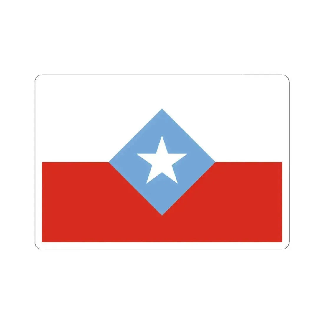 Bandera de Chile Centrada (Chile) STICKER Vinyl Kiss-Cut Decal 6 Inch White - The Sticker Space