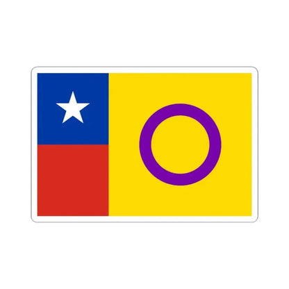 Bandera de Chile Intersexo 2 (Chile) STICKER Vinyl Kiss-Cut Decal 4 Inch White - The Sticker Space