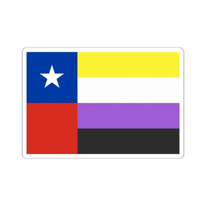 Bandera de Chile No Binarie (Chile) STICKER Vinyl Kiss-Cut Decal 6 Inch White - The Sticker Space