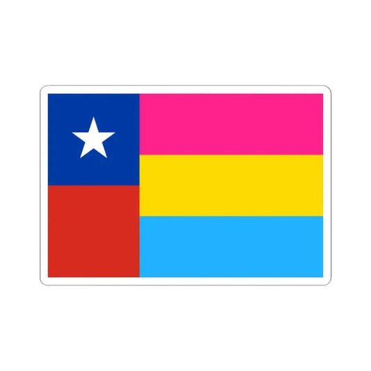 Bandera de Chile Pansexual (Chile) STICKER Vinyl Kiss-Cut Decal 2 Inch White - The Sticker Space
