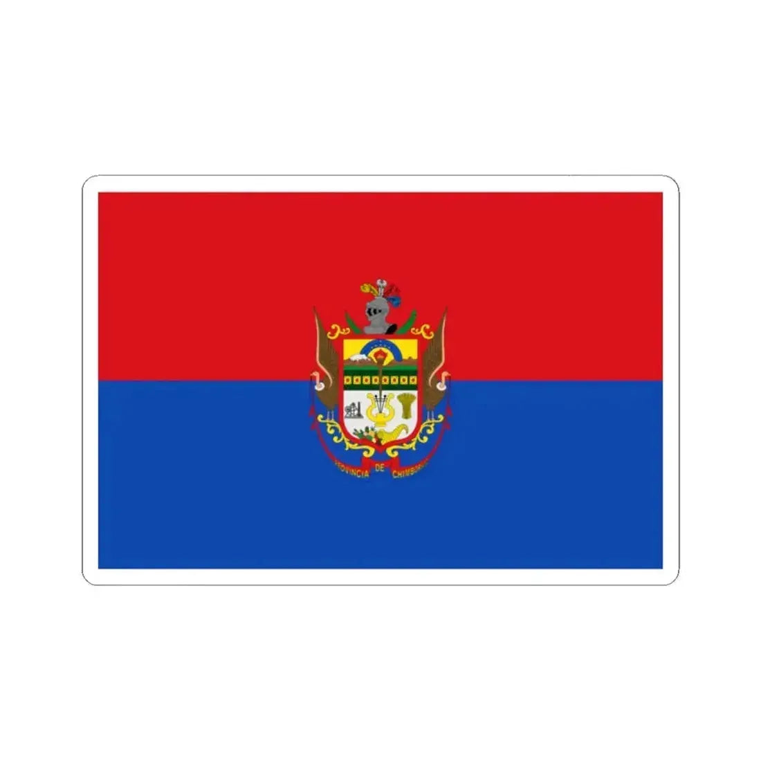 Bandera de Chimborazo (Ecuador) STICKER Vinyl Kiss-Cut Decal 2 Inch White - The Sticker Space