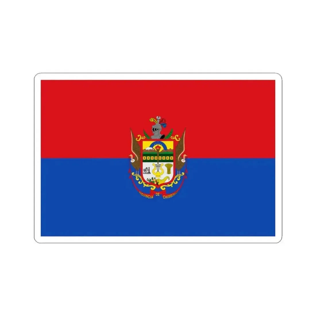 Bandera de Chimborazo (Ecuador) STICKER Vinyl Kiss-Cut Decal 3 Inch White - The Sticker Space