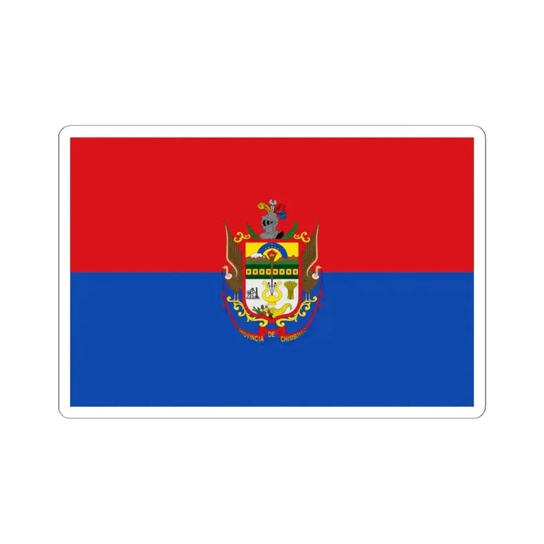 Bandera de Chimborazo (Ecuador) STICKER Vinyl Kiss-Cut Decal 6 Inch White - The Sticker Space