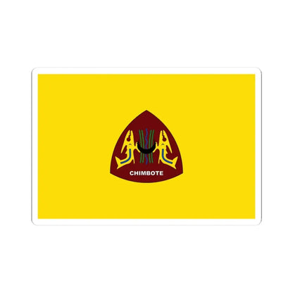 Bandera de Chimbote (Peru) STICKER Vinyl Kiss-Cut Decal 3 Inch White - The Sticker Space