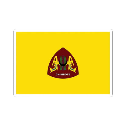 Bandera de Chimbote (Peru) STICKER Vinyl Kiss-Cut Decal 4 Inch White - The Sticker Space