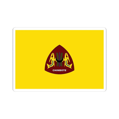 Bandera de Chimbote (Peru) STICKER Vinyl Kiss-Cut Decal 6 Inch White - The Sticker Space