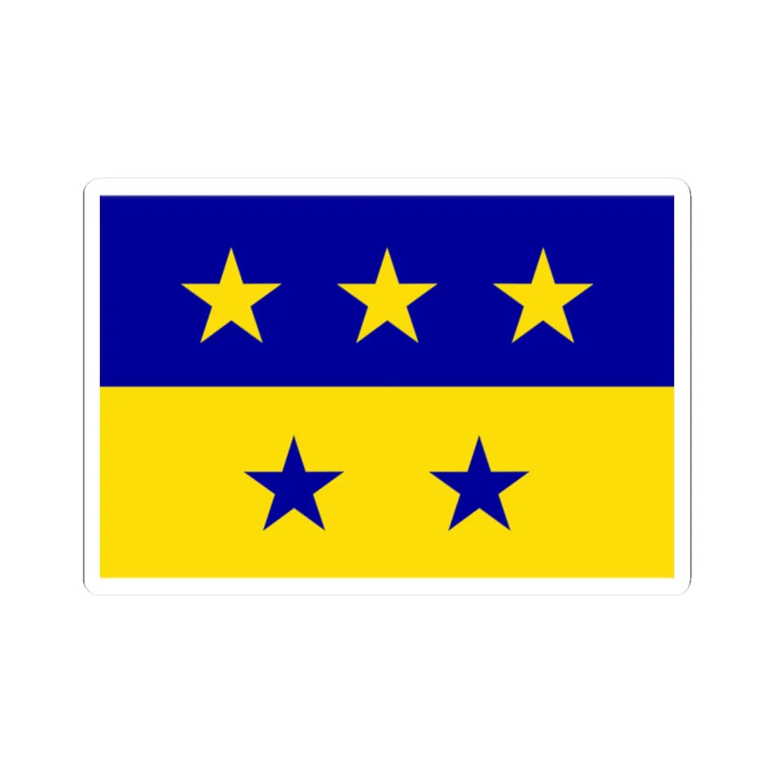 Bandera de Chitre (Panama) STICKER Vinyl Kiss-Cut Decal 2 Inch White - The Sticker Space