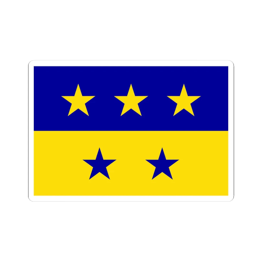 Bandera de Chitre (Panama) STICKER Vinyl Kiss-Cut Decal 3 Inch White - The Sticker Space