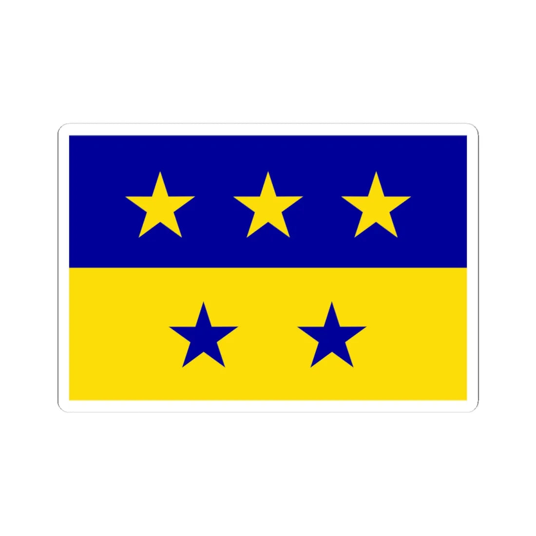 Bandera de Chitre (Panama) STICKER Vinyl Kiss-Cut Decal 4 Inch White - The Sticker Space