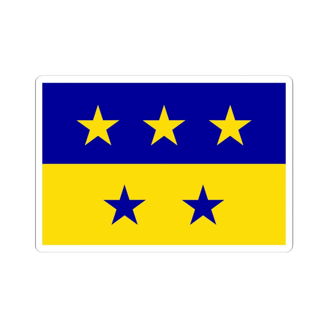 Bandera de Chitre (Panama) STICKER Vinyl Kiss-Cut Decal 6 Inch White - The Sticker Space