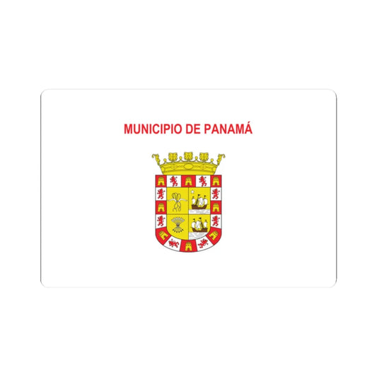 Bandera de Ciudad de Panama (Panama) STICKER Vinyl Kiss-Cut Decal 2 Inch White - The Sticker Space