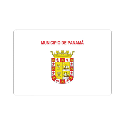 Bandera de Ciudad de Panama (Panama) STICKER Vinyl Kiss-Cut Decal 3 Inch White - The Sticker Space