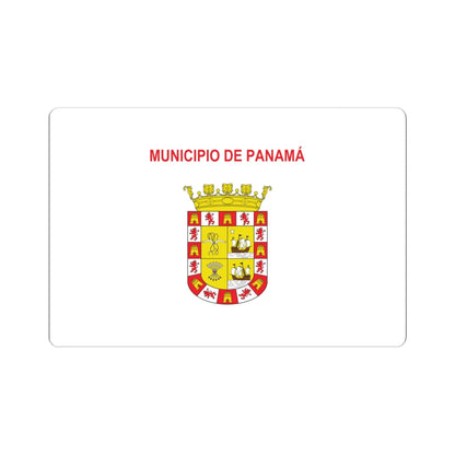 Bandera de Ciudad de Panama (Panama) STICKER Vinyl Kiss-Cut Decal 6 Inch White - The Sticker Space