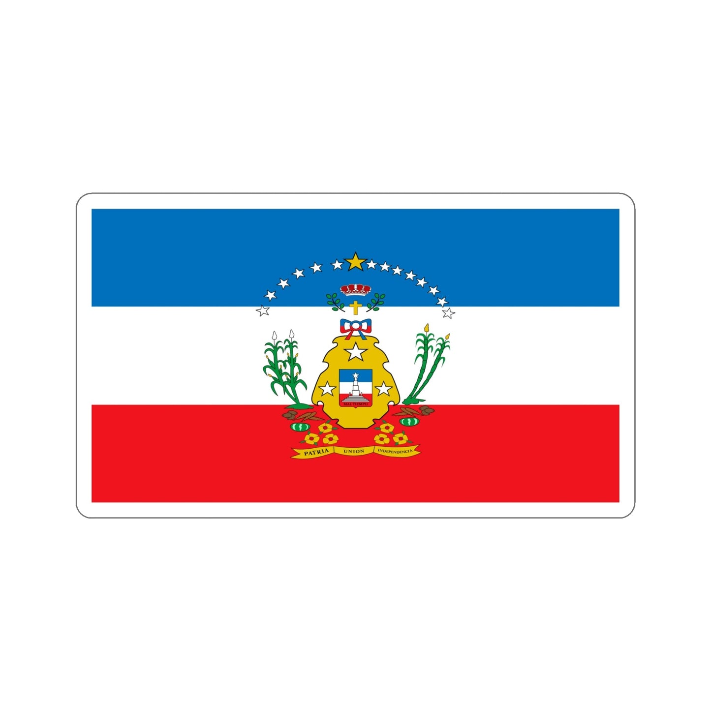 Bandera de Cruces, Cuba STICKER Vinyl Die-Cut Decal-6 Inch-The Sticker Space