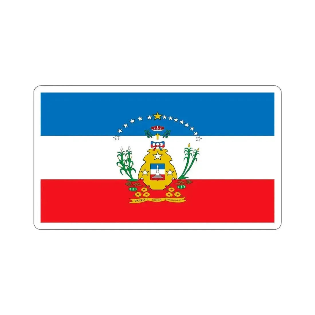 Bandera de Cruces, Cuba STICKER Vinyl Die-Cut Decal - The Sticker Space