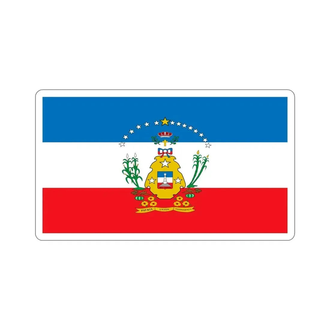 Bandera de Cruces, Cuba STICKER Vinyl Die-Cut Decal - The Sticker Space