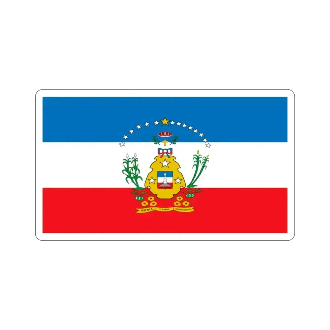 Bandera de Cruces, Cuba STICKER Vinyl Die-Cut Decal - The Sticker Space