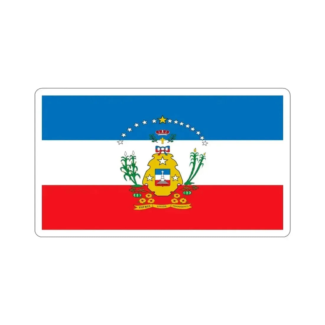Bandera de Cruces, Cuba STICKER Vinyl Die-Cut Decal - The Sticker Space