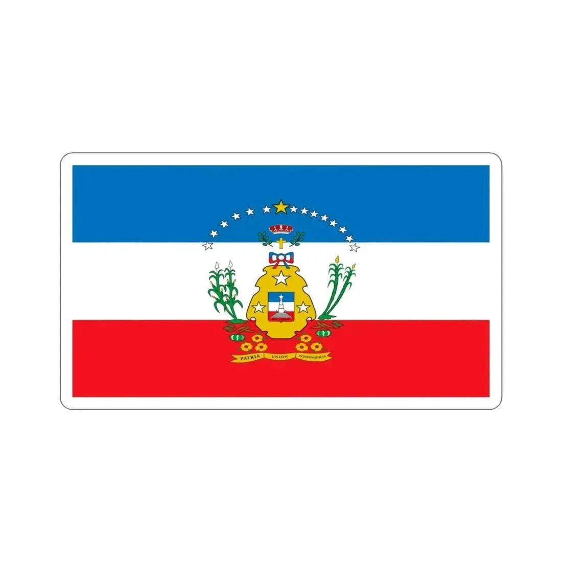 Bandera de Cruces, Cuba STICKER Vinyl Die-Cut Decal - The Sticker Space