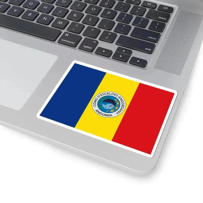 Bandera de Escaldes-Engordany (Andorra) STICKER Vinyl Kiss-Cut Decal - The Sticker Space