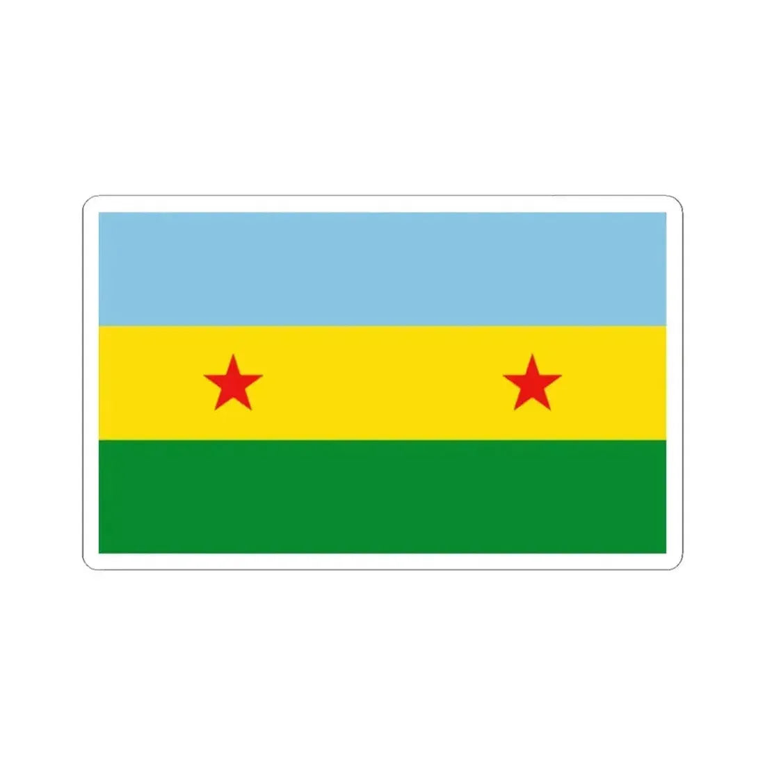 Bandera de Garabito (Costa Rica) STICKER Vinyl Kiss-Cut Decal 2 Inch White - The Sticker Space