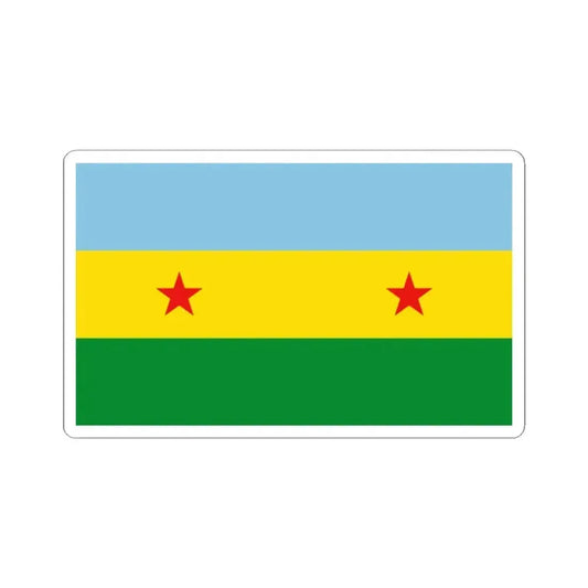 Bandera de Garabito (Costa Rica) STICKER Vinyl Kiss-Cut Decal 2 Inch White - The Sticker Space