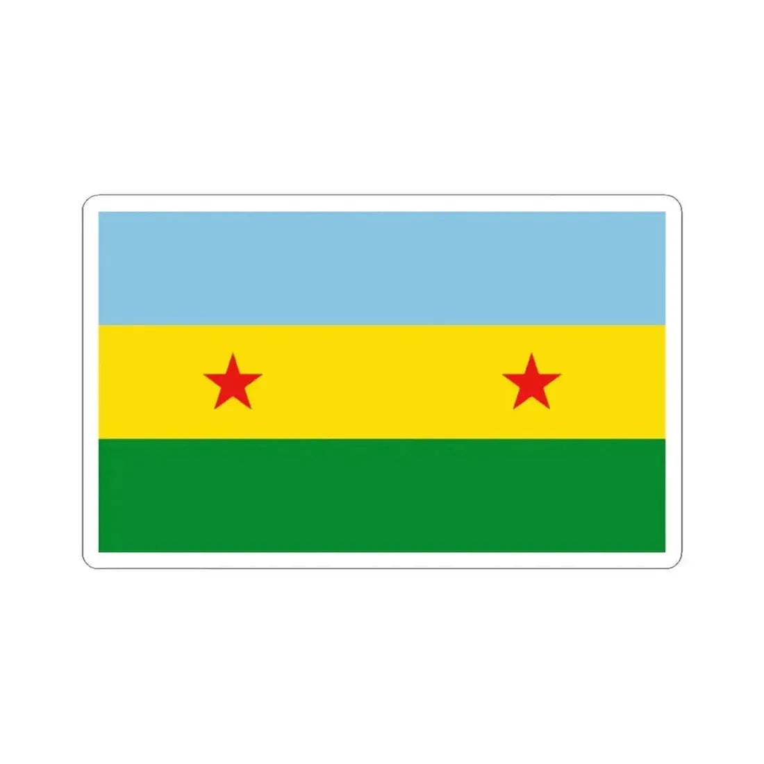 Bandera de Garabito (Costa Rica) STICKER Vinyl Kiss-Cut Decal 3 Inch White - The Sticker Space