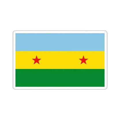 Bandera de Garabito (Costa Rica) STICKER Vinyl Kiss-Cut Decal 3 Inch White - The Sticker Space