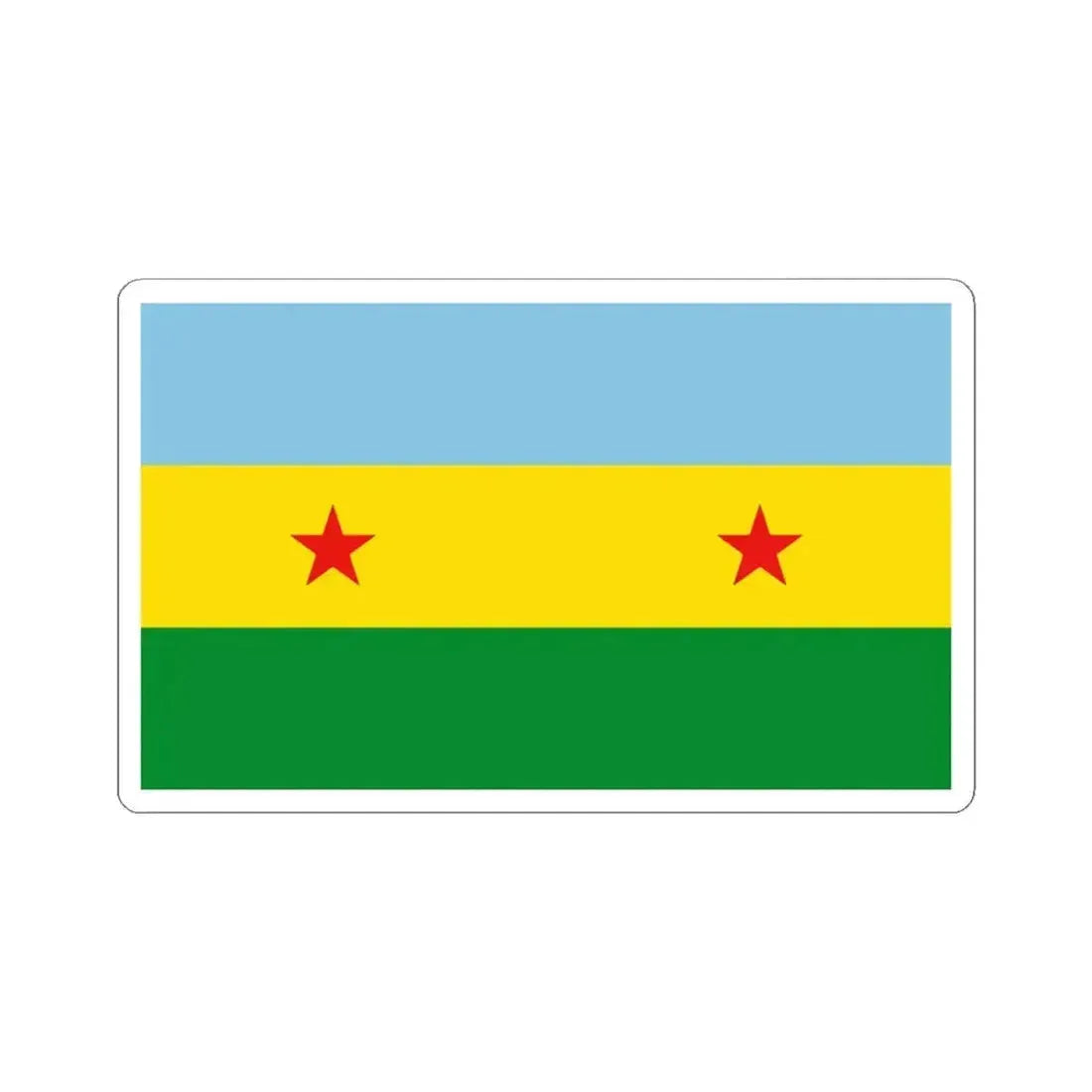 Bandera de Garabito (Costa Rica) STICKER Vinyl Kiss-Cut Decal 4 Inch White - The Sticker Space