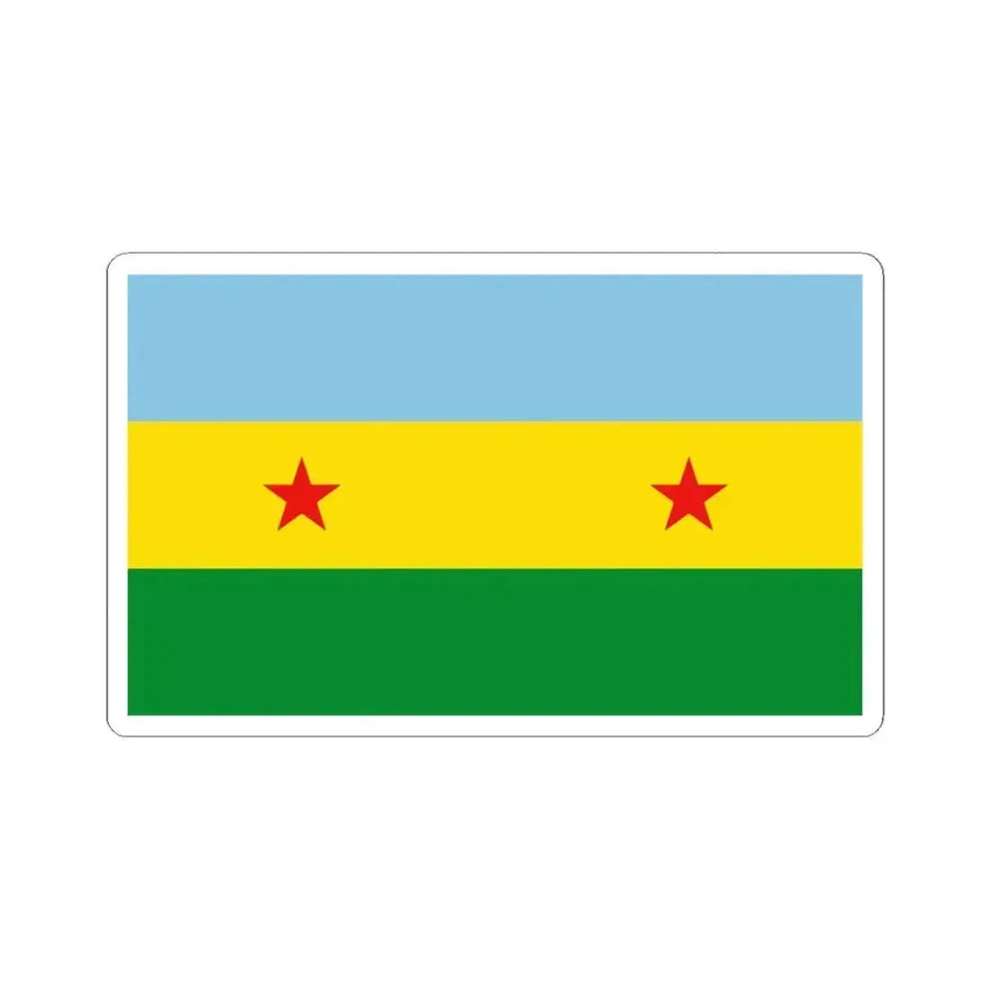 Bandera de Garabito (Costa Rica) STICKER Vinyl Kiss-Cut Decal 6 Inch White - The Sticker Space