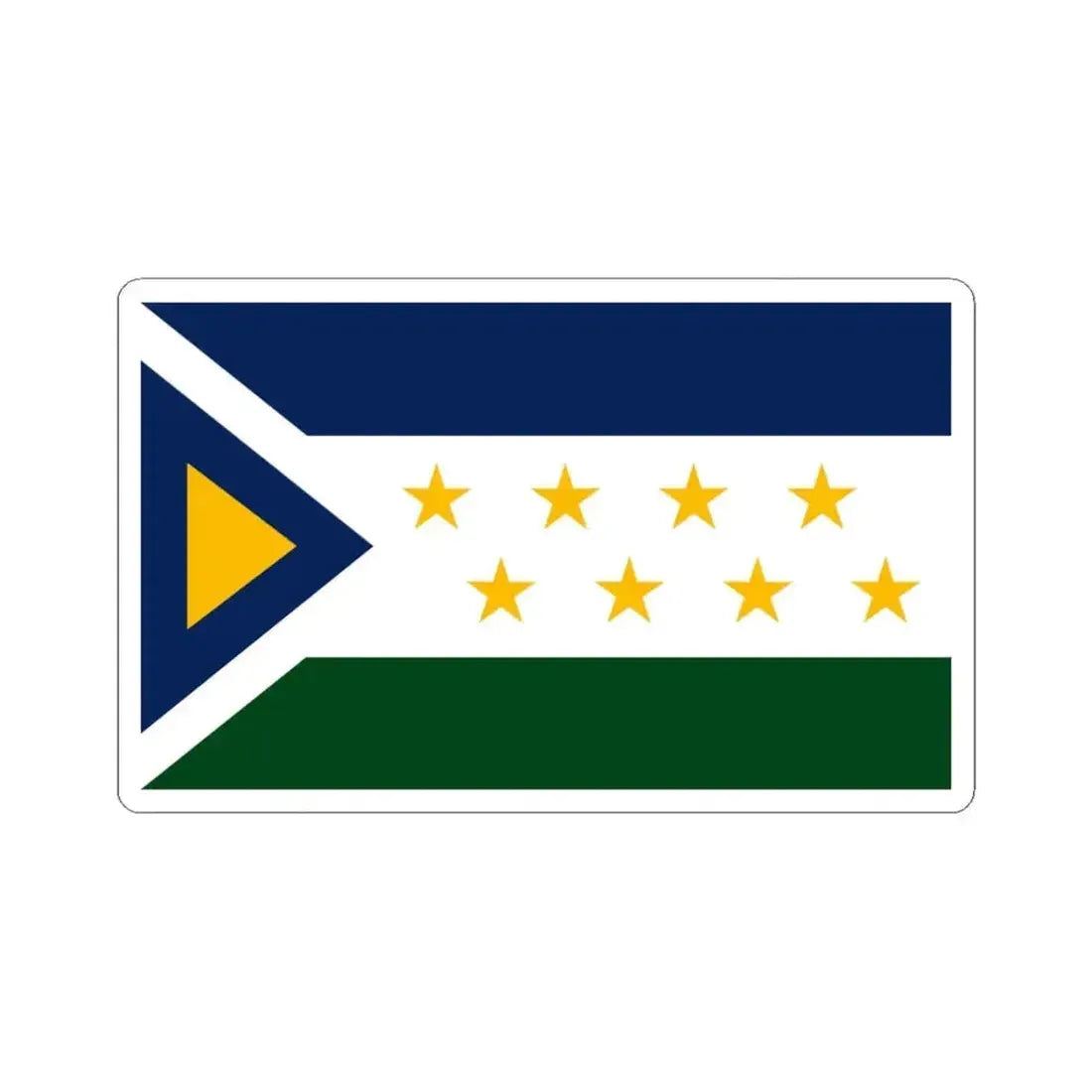 Bandera de Grecia Costa Rica (Costa Rica) STICKER Vinyl Kiss-Cut Decal 3 Inch White - The Sticker Space