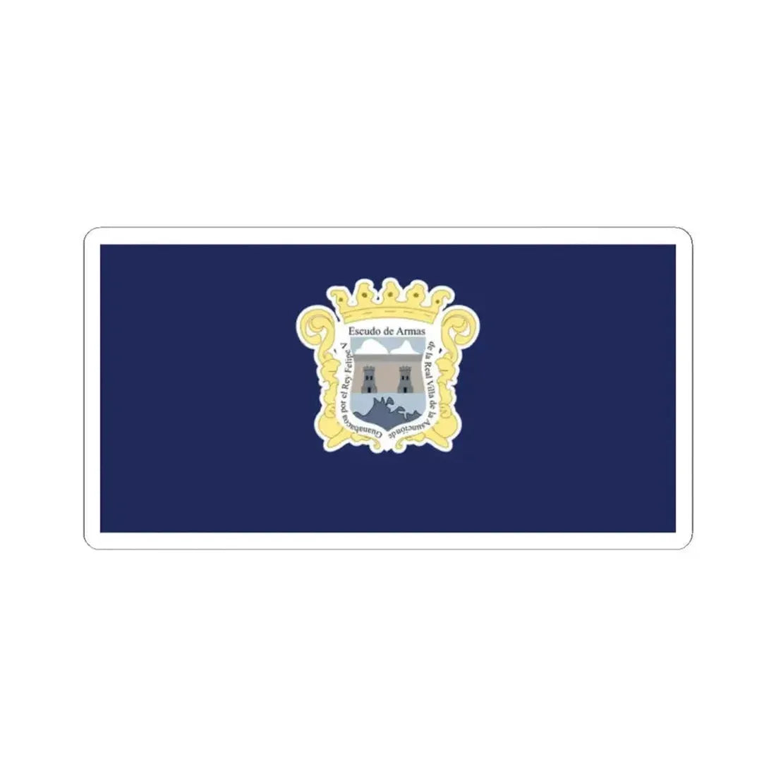 Bandera de Guanabacoa Cuba (Cuba) STICKER Vinyl Kiss-Cut Decal 2 Inch White - The Sticker Space