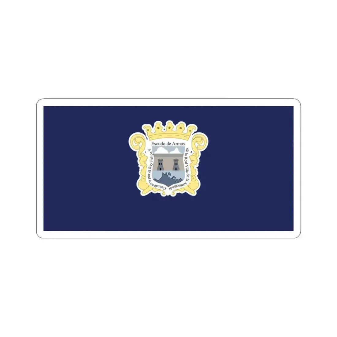 Bandera de Guanabacoa Cuba (Cuba) STICKER Vinyl Kiss-Cut Decal 3 Inch White - The Sticker Space