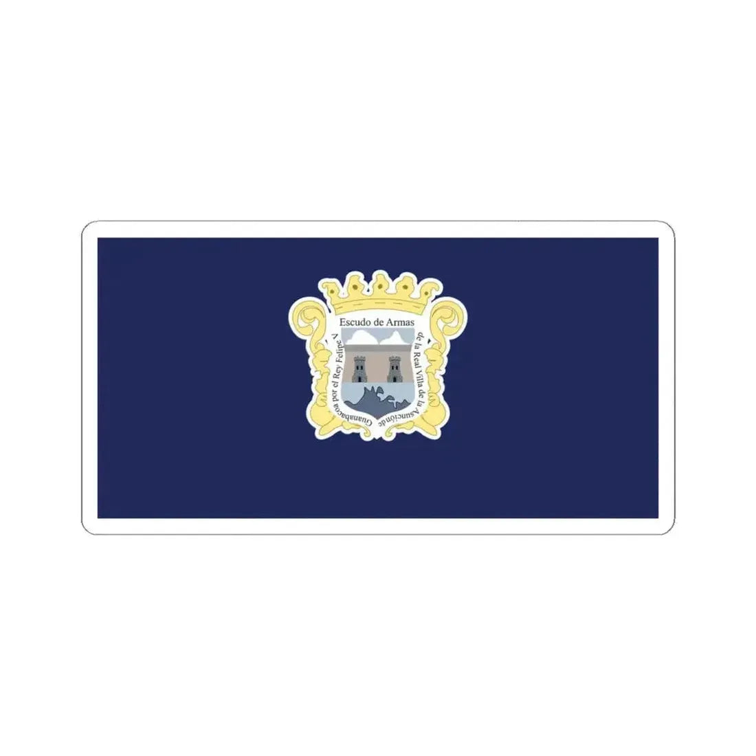 Bandera de Guanabacoa Cuba (Cuba) STICKER Vinyl Kiss-Cut Decal 4 Inch White - The Sticker Space