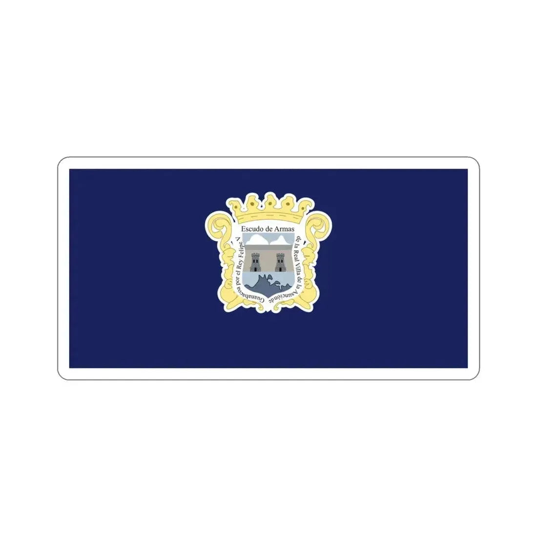 Bandera de Guanabacoa, Cuba STICKER Vinyl Die-Cut Decal 4 Inch - The Sticker Space