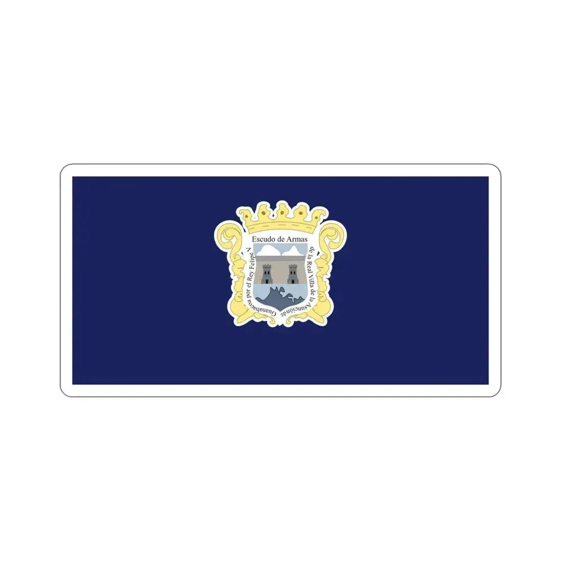 Bandera de Guanabacoa, Cuba STICKER Vinyl Die-Cut Decal 6 Inch - The Sticker Space