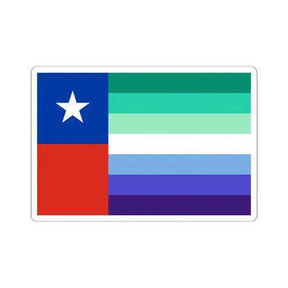 Bandera de Hombres Gay de Chile (Chile) STICKER Vinyl Kiss-Cut Decal 6 Inch White - The Sticker Space