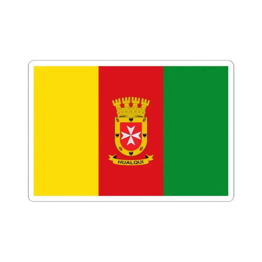 Bandera de Hualqui (Chile) STICKER Vinyl Kiss-Cut Decal 2 Inch White - The Sticker Space