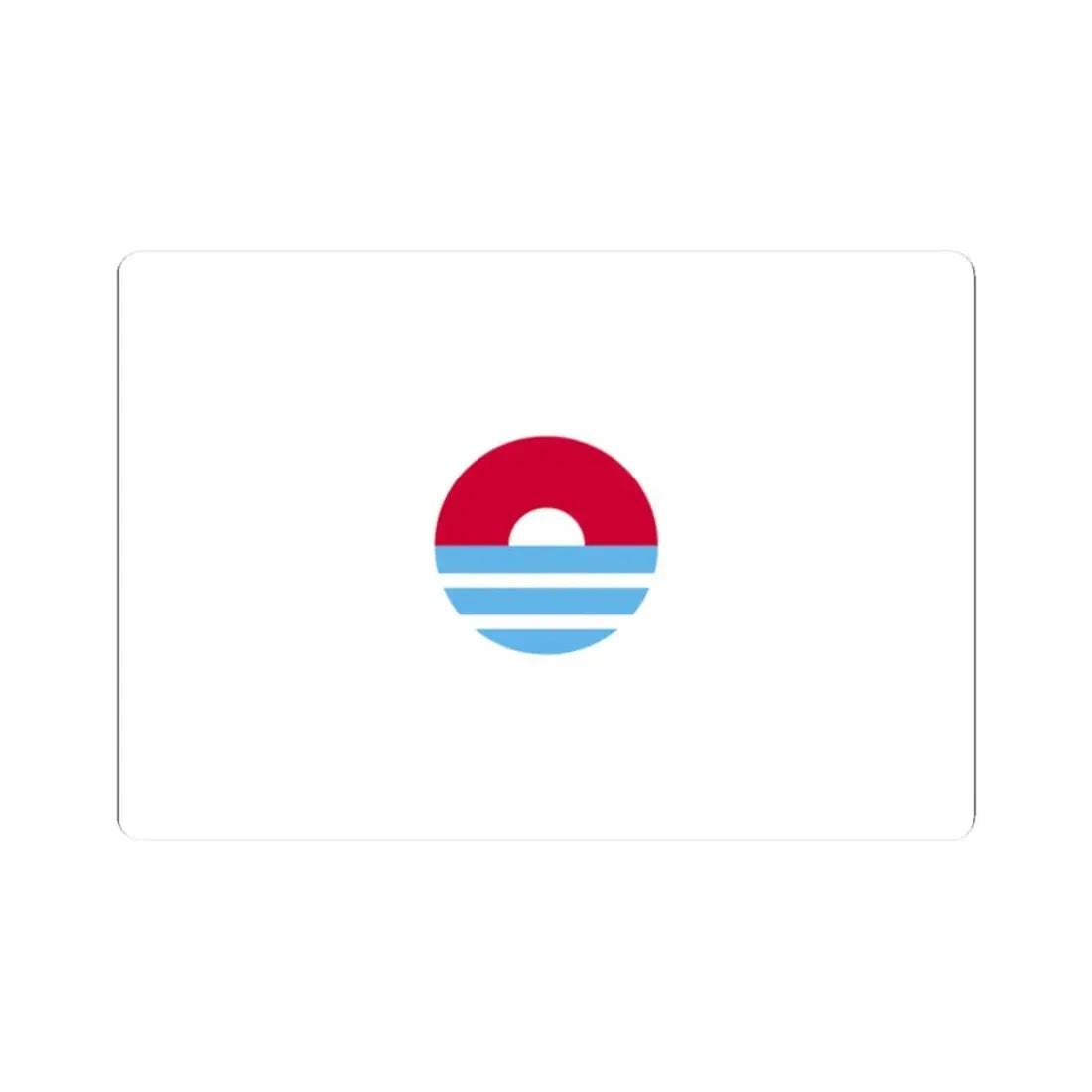 Bandera de Ilo (Peru) STICKER Vinyl Kiss-Cut Decal 2 Inch White - The Sticker Space