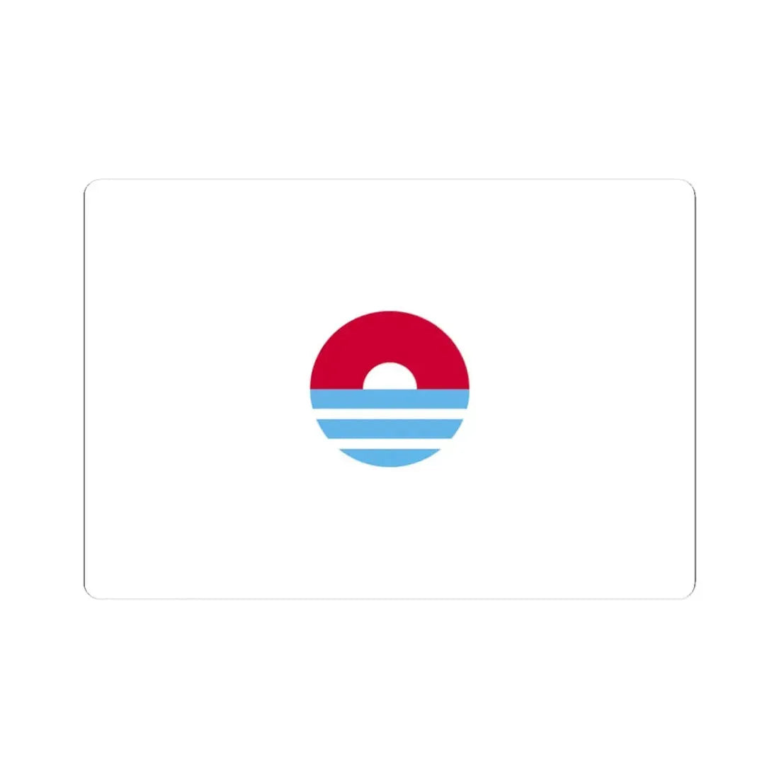 Bandera de Ilo (Peru) STICKER Vinyl Kiss-Cut Decal 3 Inch White - The Sticker Space