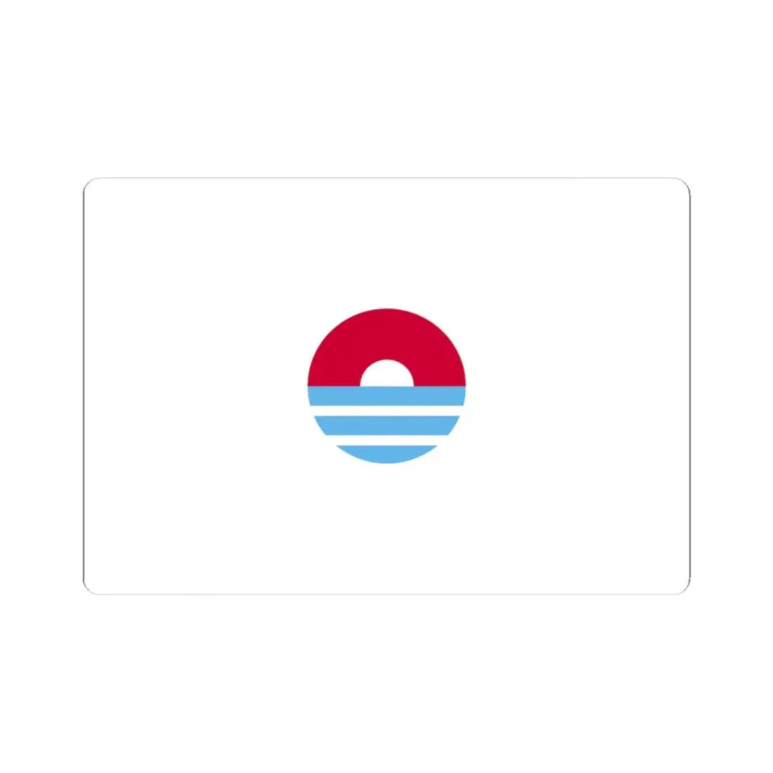 Bandera de Ilo (Peru) STICKER Vinyl Kiss-Cut Decal 4 Inch White - The Sticker Space