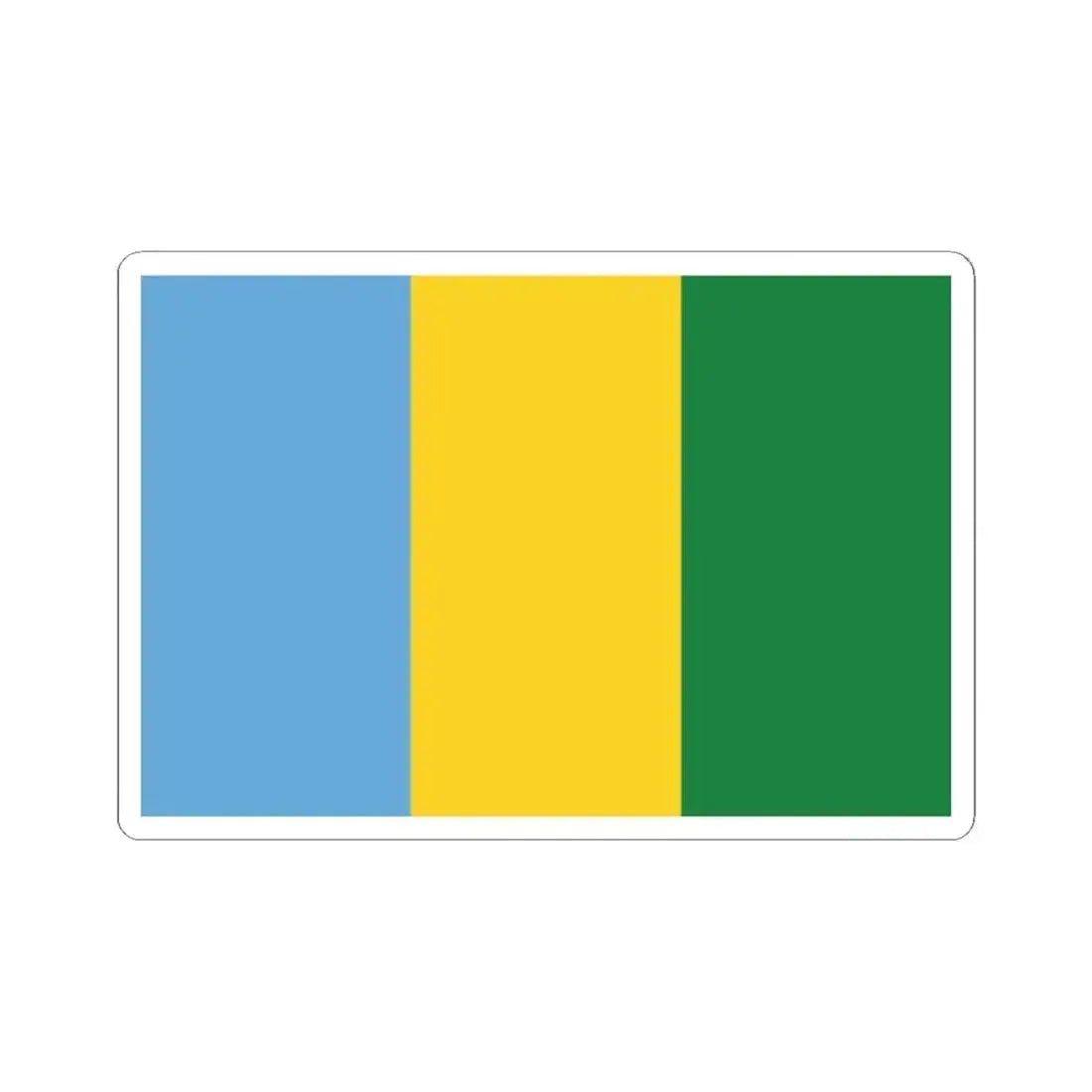 Bandera de Isabela (Ecuador) STICKER Vinyl Kiss-Cut Decal 2 Inch White - The Sticker Space