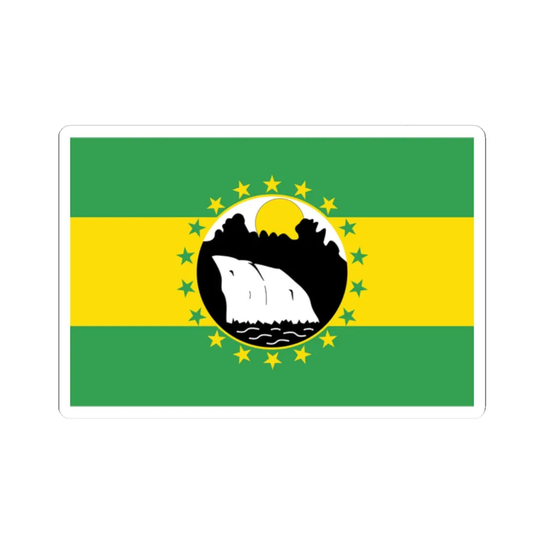 Bandera de La Chorrera (Panama) STICKER Vinyl Kiss-Cut Decal 2 Inch White - The Sticker Space