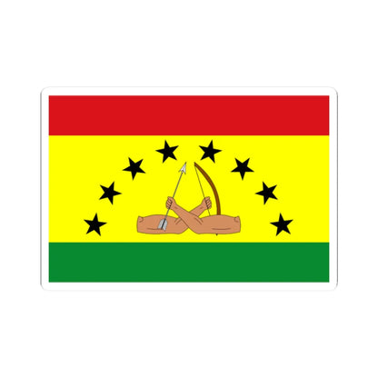 Bandera de la Comarca Guna Yala (Panama) STICKER Vinyl Kiss-Cut Decal 2 Inch White - The Sticker Space