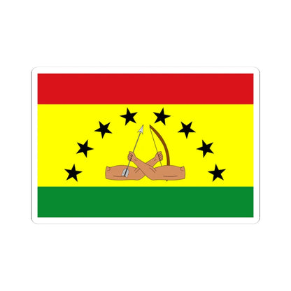 Bandera de la Comarca Guna Yala (Panama) STICKER Vinyl Kiss-Cut Decal 3 Inch White - The Sticker Space