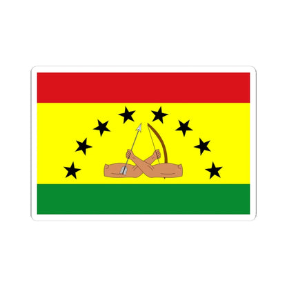 Bandera de la Comarca Guna Yala (Panama) STICKER Vinyl Kiss-Cut Decal 4 Inch White - The Sticker Space