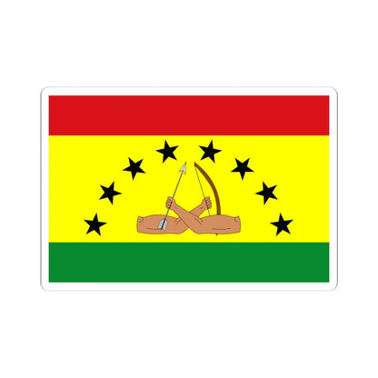 Bandera de la Comarca Guna Yala (Panama) STICKER Vinyl Kiss-Cut Decal 6 Inch White - The Sticker Space