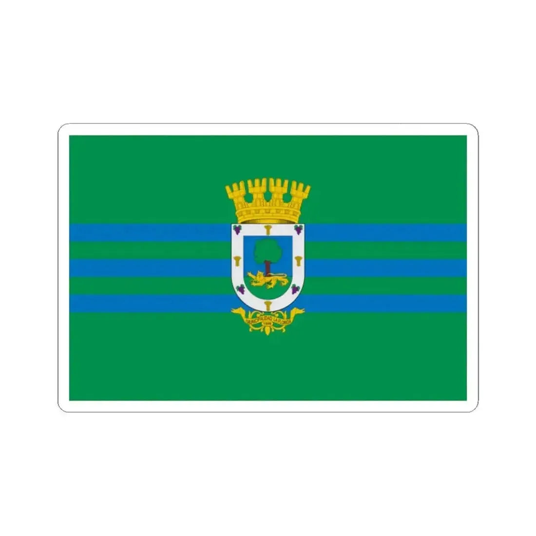 Bandera de La Florida Chile (Chile) STICKER Vinyl Kiss-Cut Decal 2 Inch White - The Sticker Space